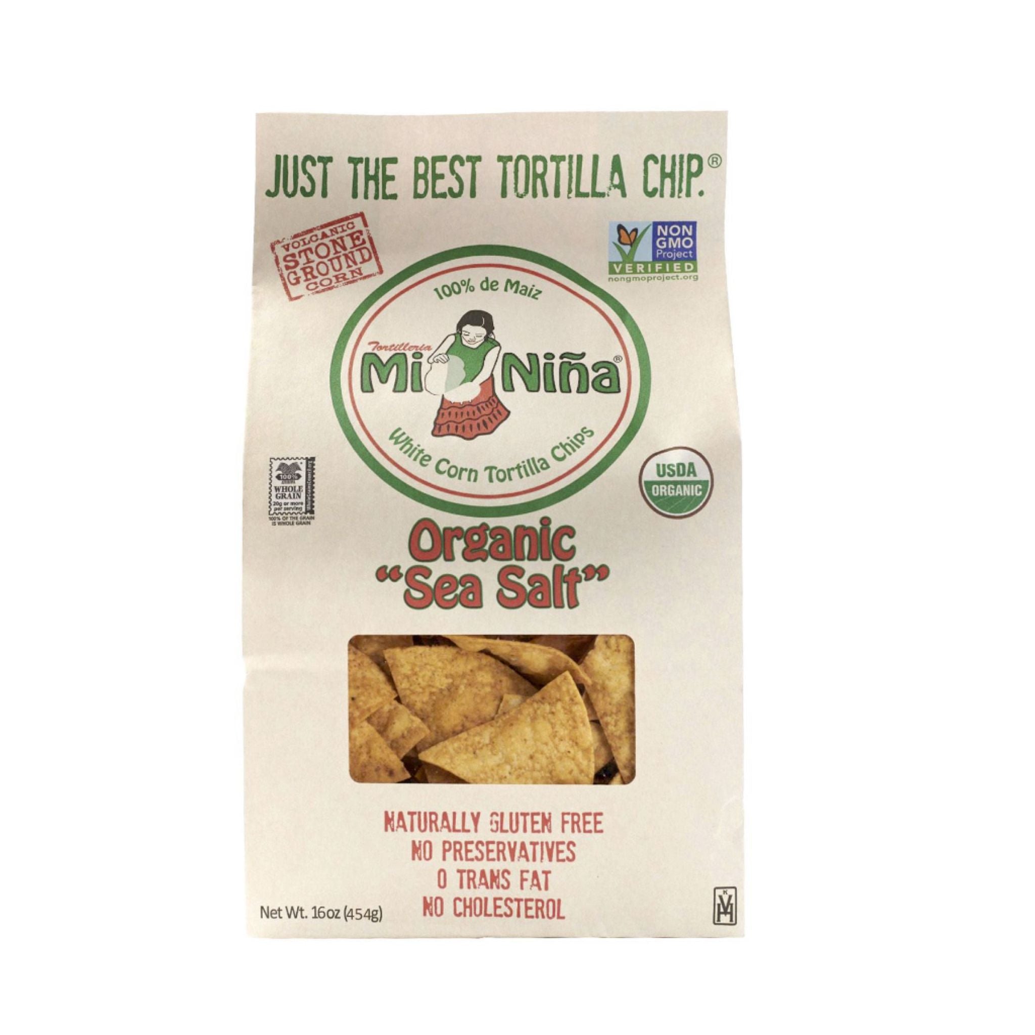 Mi Nina Organic Sea Salt Tortilla Chips,
16 oz.
Case of 12