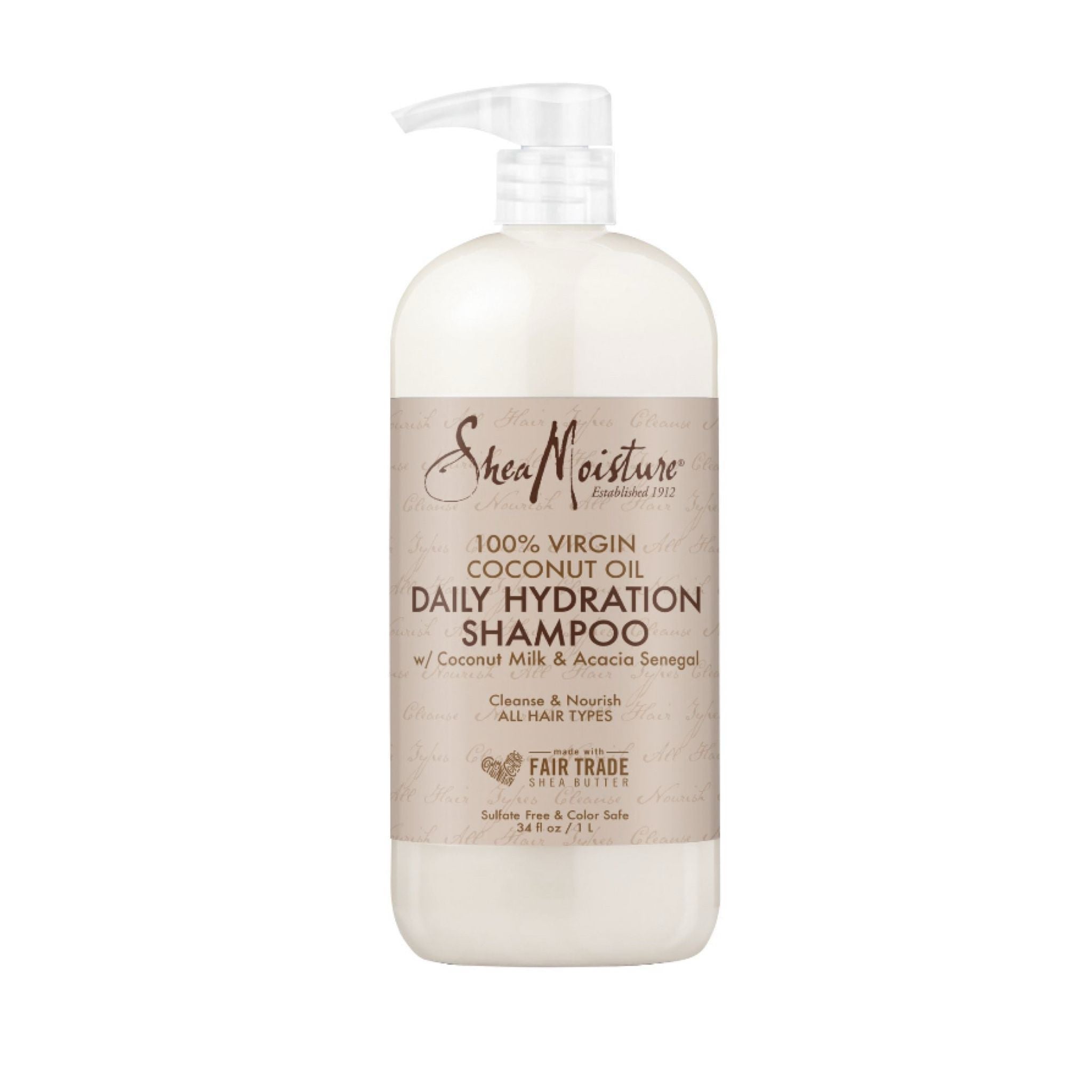 SheaMoisture Daily Hydration Shampoo for All Hair Types, Sulfate-Free, 34 oz.