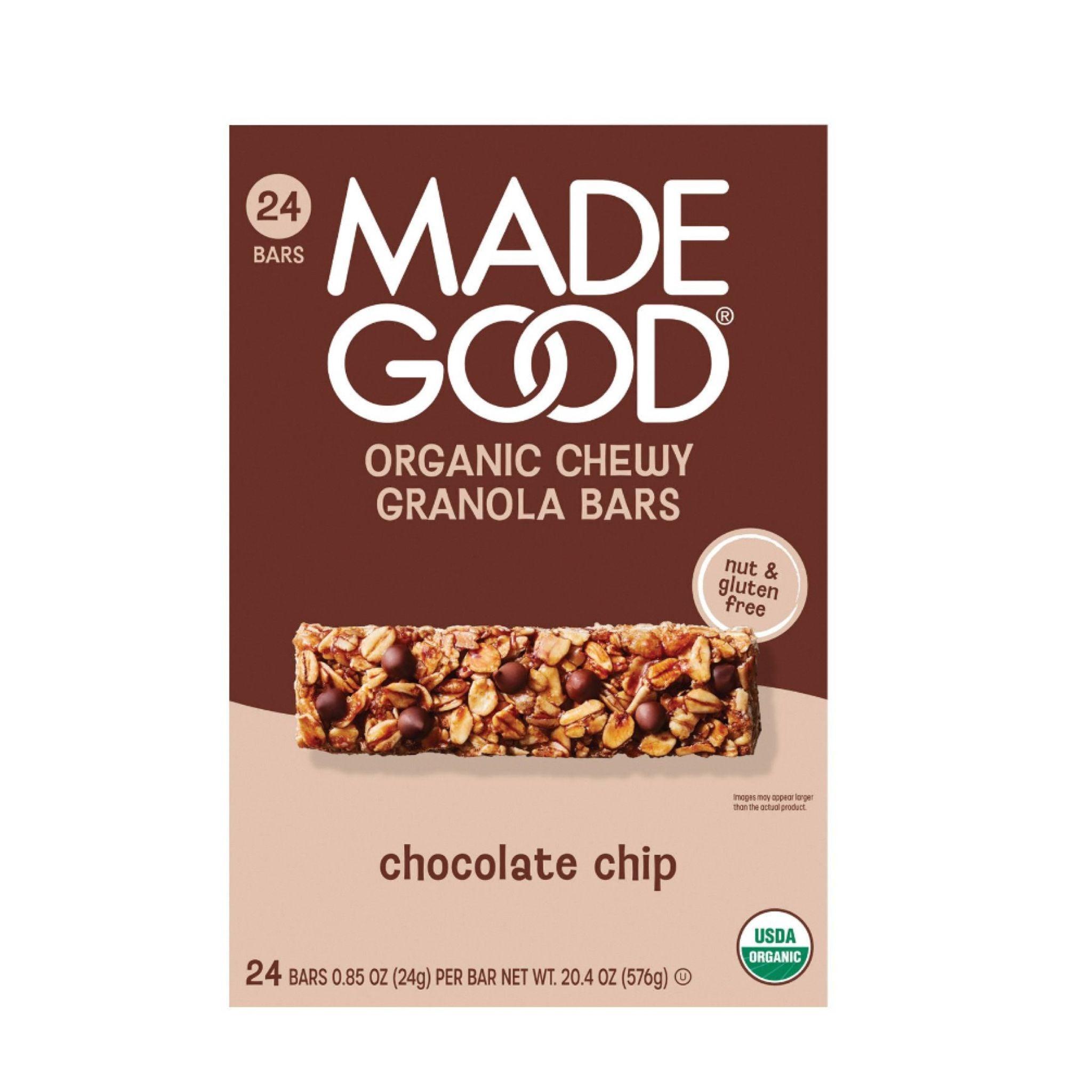 MadeGood Organic Chocolate Chip Granola Bars, 24 pk./0.85 oz.