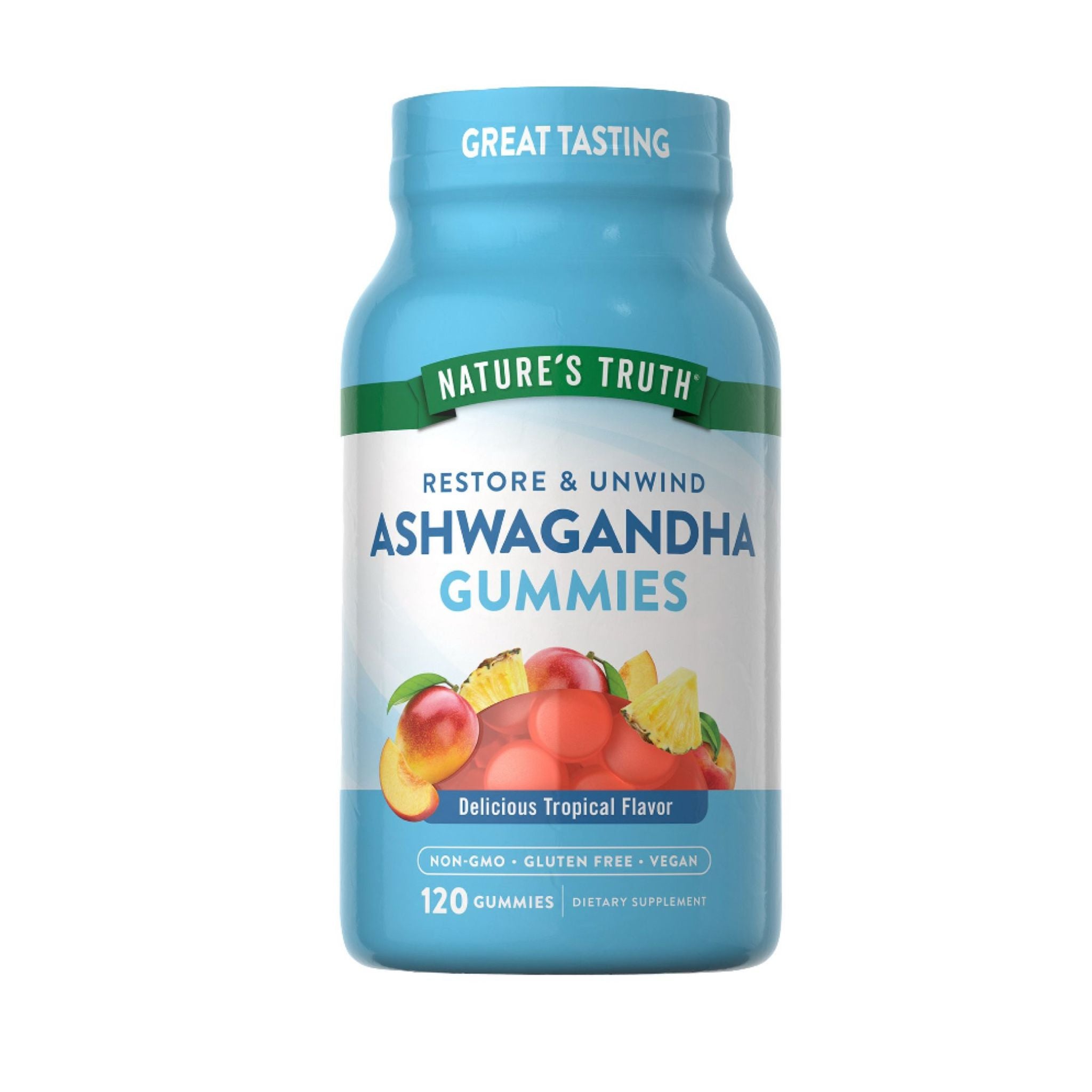 Nature's Truth Ashwagandha
Gummies, Tropical Flavor, 120 ct./
500mg
