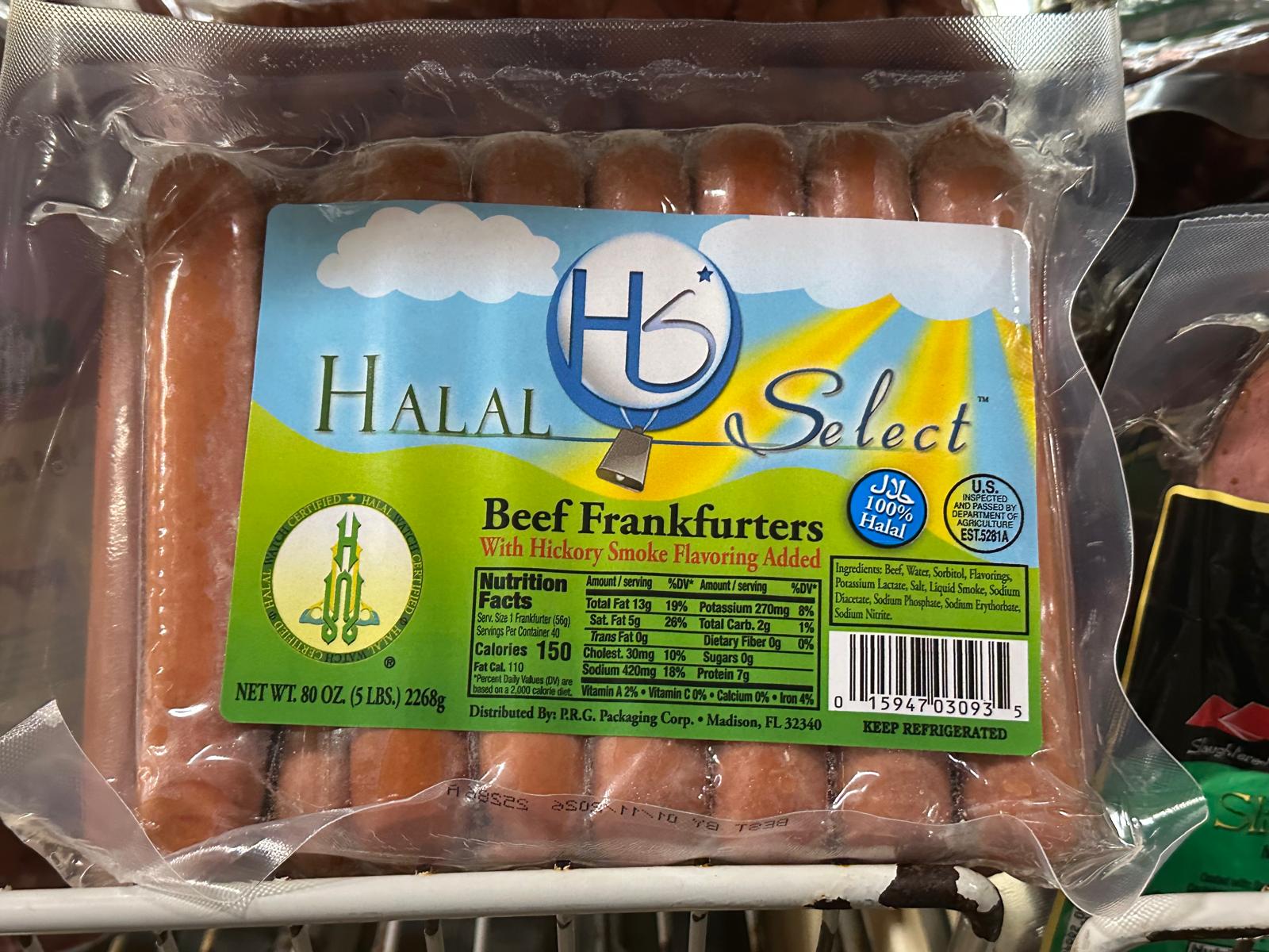Beef Frankfurters Halal
20 lbs
Halal select brand